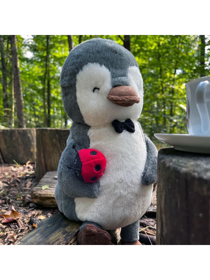 Mr. & Mrs. Panda Kuscheltier Pinguin Marienkäfer mit Spruch in Grau Pastell günstig kaufen onesize