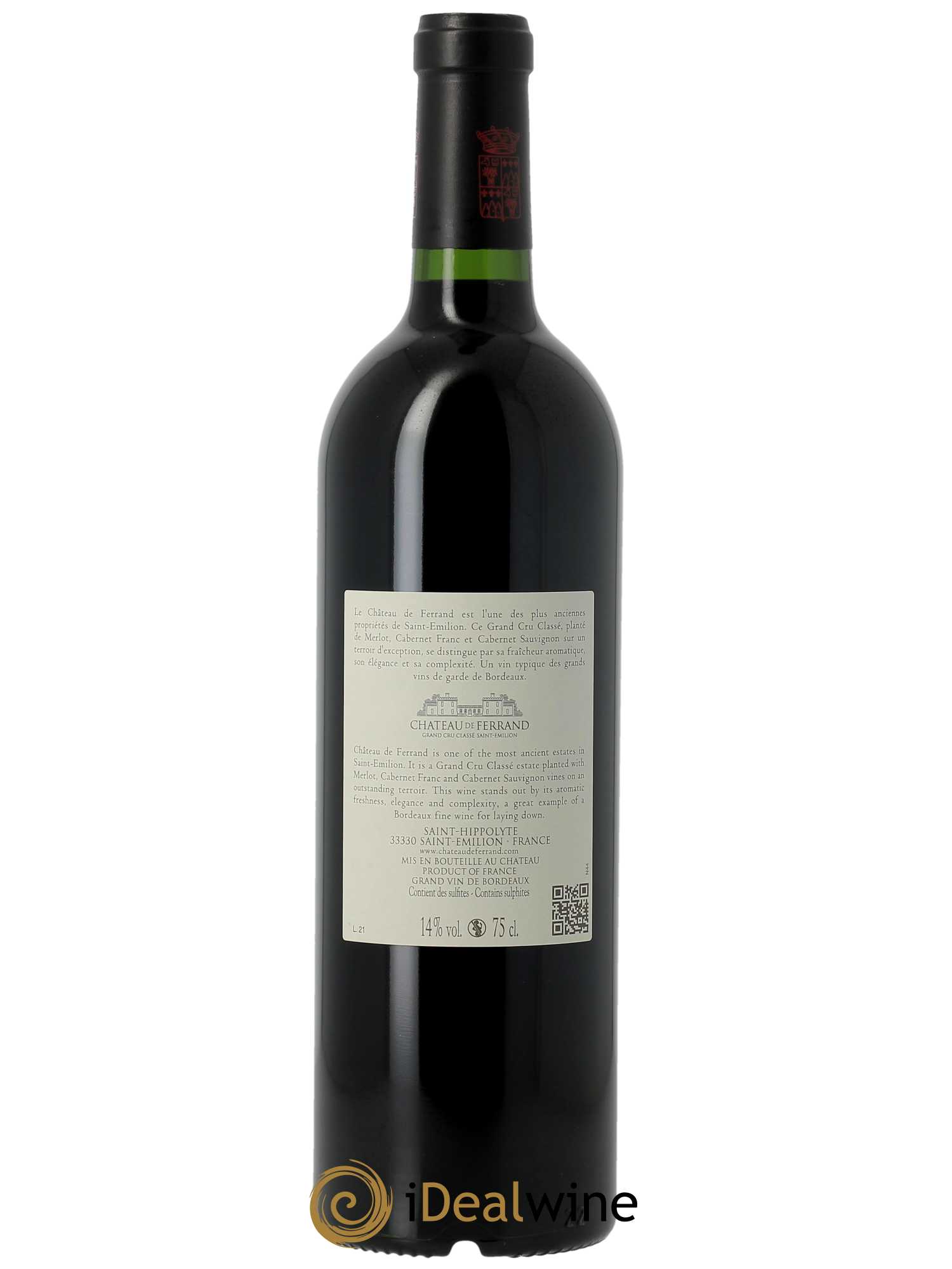 Château de Ferrand Grand Cru Classé (CBO à partir de 12 bts) 2021 - Lot de 1 Bouteille
