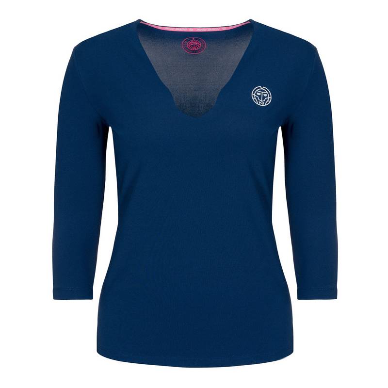 BIDI BADU Ariana Tech V-Neck Longsleeve Tennisshirt Damen