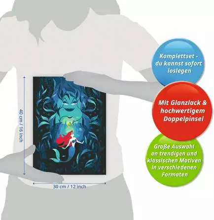 CreArt Ariel and Ursula - Malen nach Zahlen für Erwachsene