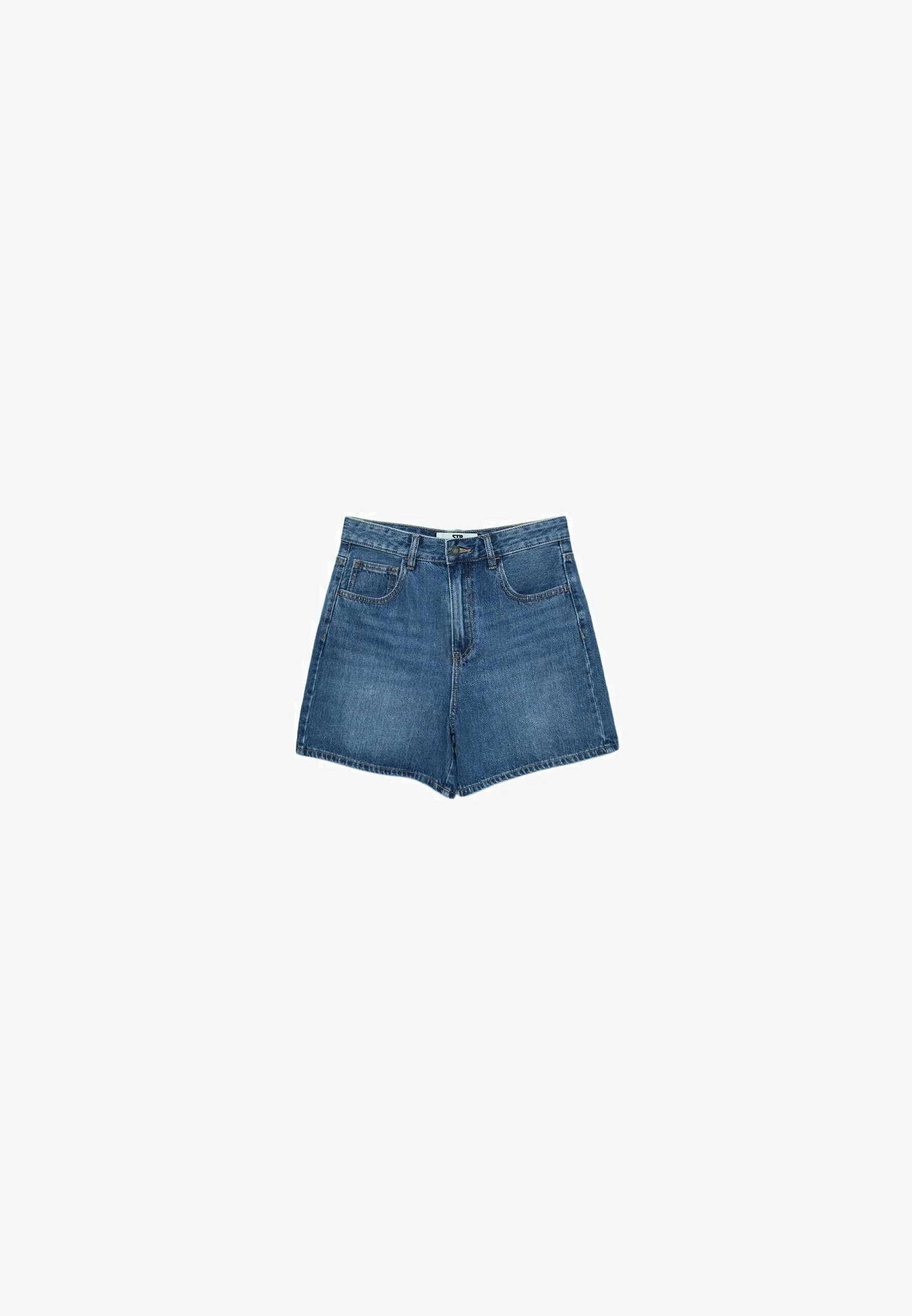 Stradivarius MOM BERMUDA - Shorts vaqueros