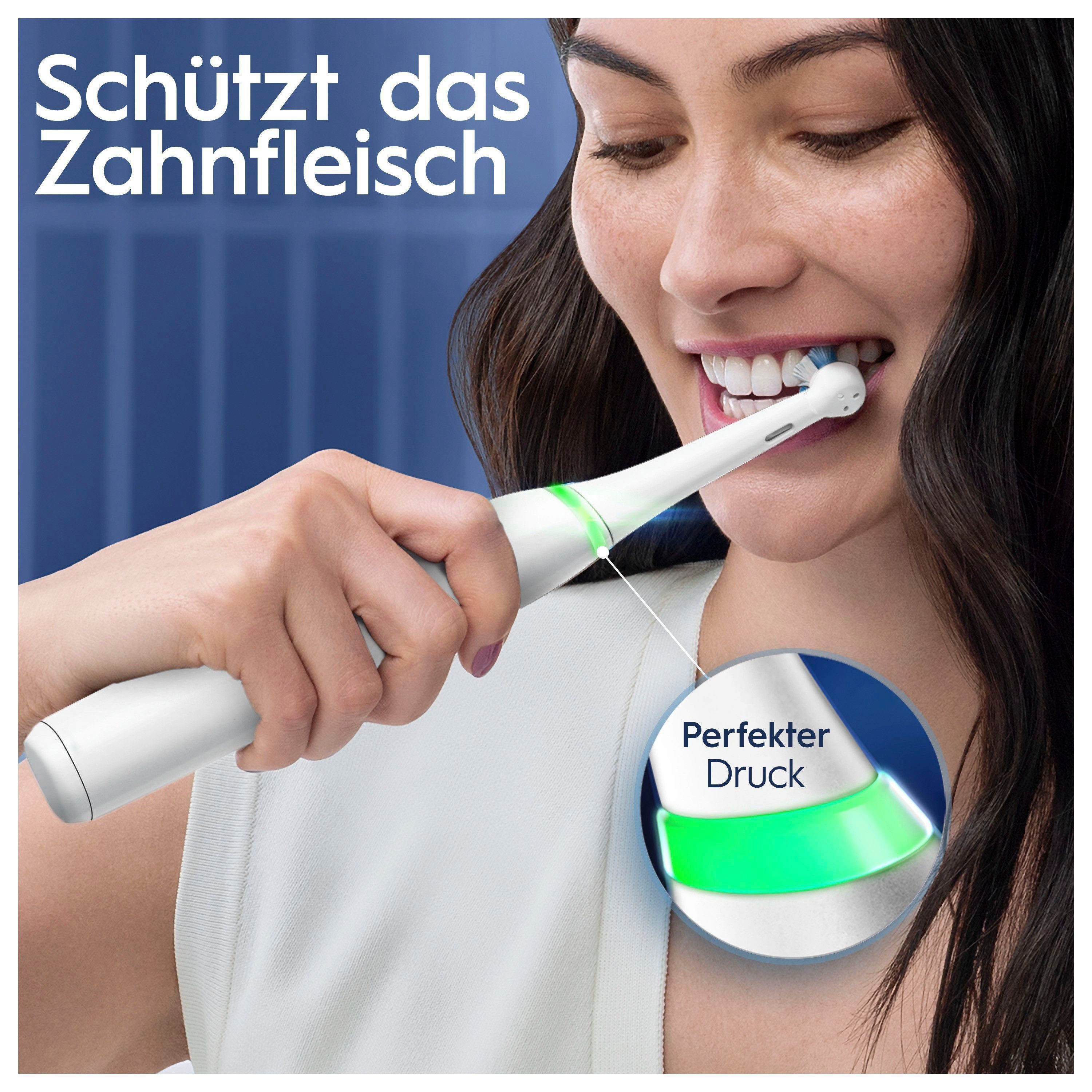 Oral-B Elektrische Zahnbürste iO 8, Aufsteckbürsten: 2 St., mit Magnet-Technologie, 6 Putzmodi, Farbdisplay & Reiseetui