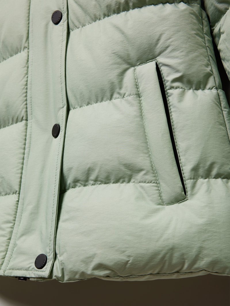 Steppjacke mit abnehmbarer Kapuze Modell 'Halimi' in mint