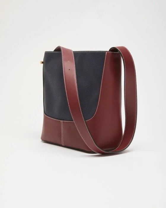 Sac forme seau bicolore