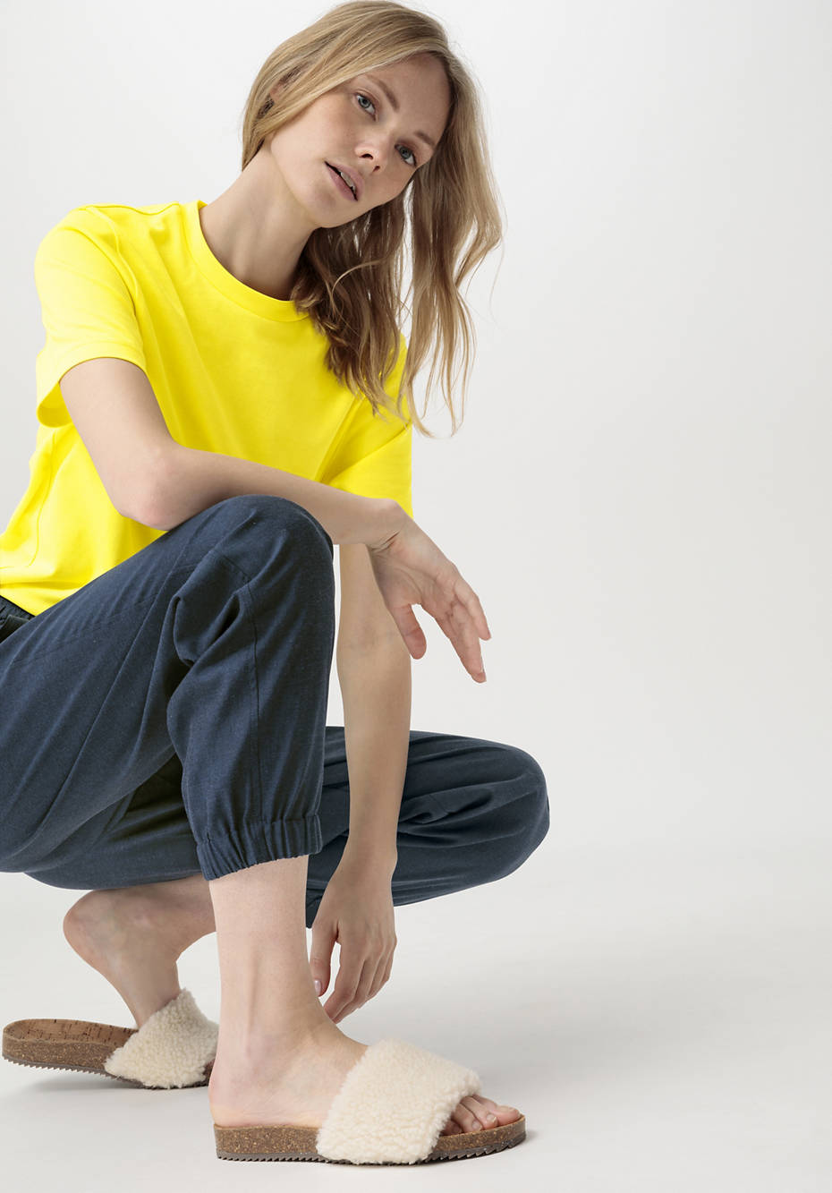 Joggpants aus Bio-Merinowolle mit Bio-Baumwolle