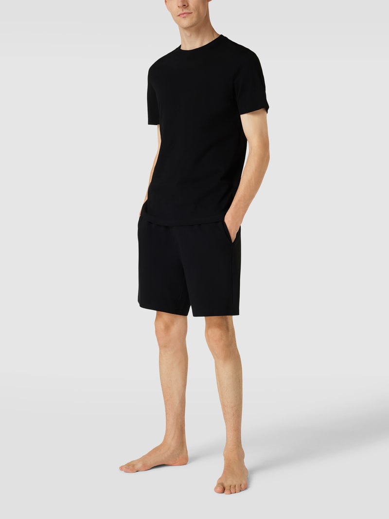 Sweatshorts mit Label-Detail in schwarz