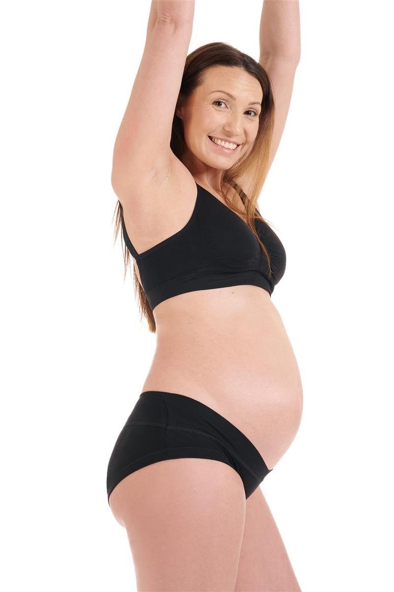 Herzmutter Umstandsslip Baumwoll-Mix - Unterbauchslip - Umstandswäsche (3er Pack, 3-St)