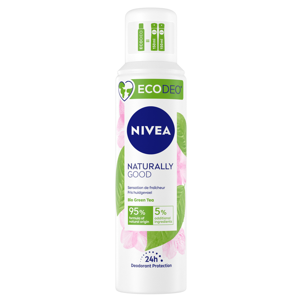 nivea NATURALLY GOOD - Déodorant ECODEO au thé vert Bio Déodorant spray ECODEO Femme