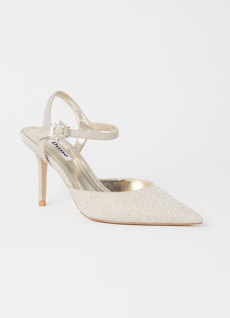 Dune London Channel sandalette with rhinestones