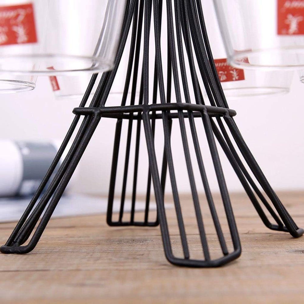 Aphollod Gläserhalter Eiffelturm Freistehender Weinglashalter aus Metall für 6 Gläser (1 St., 1-tlg), Weinglas Lagerung,Turm-Design,Eisen Halterung,nicht leicht zu rosten