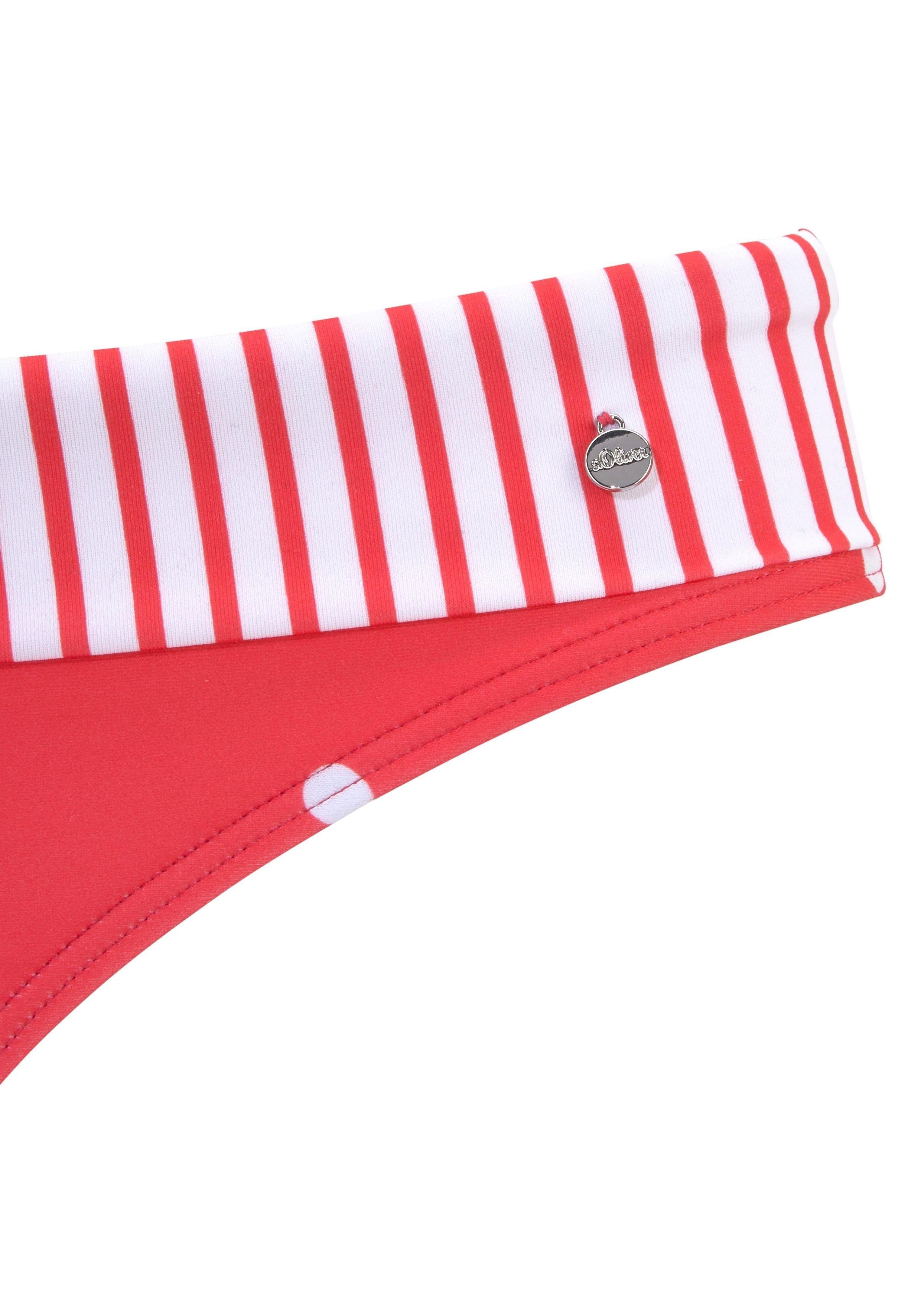 s.Oliver Bikini-Hose Audrey mit Umschlagbund und Mustermix