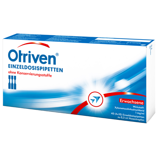OTRIVEN 0,1% Nasentropfen Einzeldosispipetten  40X0.3 ml  Nasentropfen