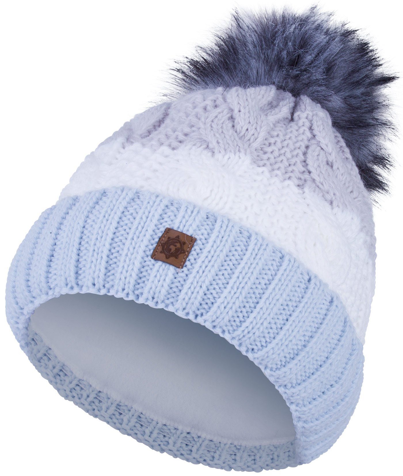 compagno Bommelmütze (1-St) Wintermütze Strickmütze Damen Herren Winter Mütze Beanie