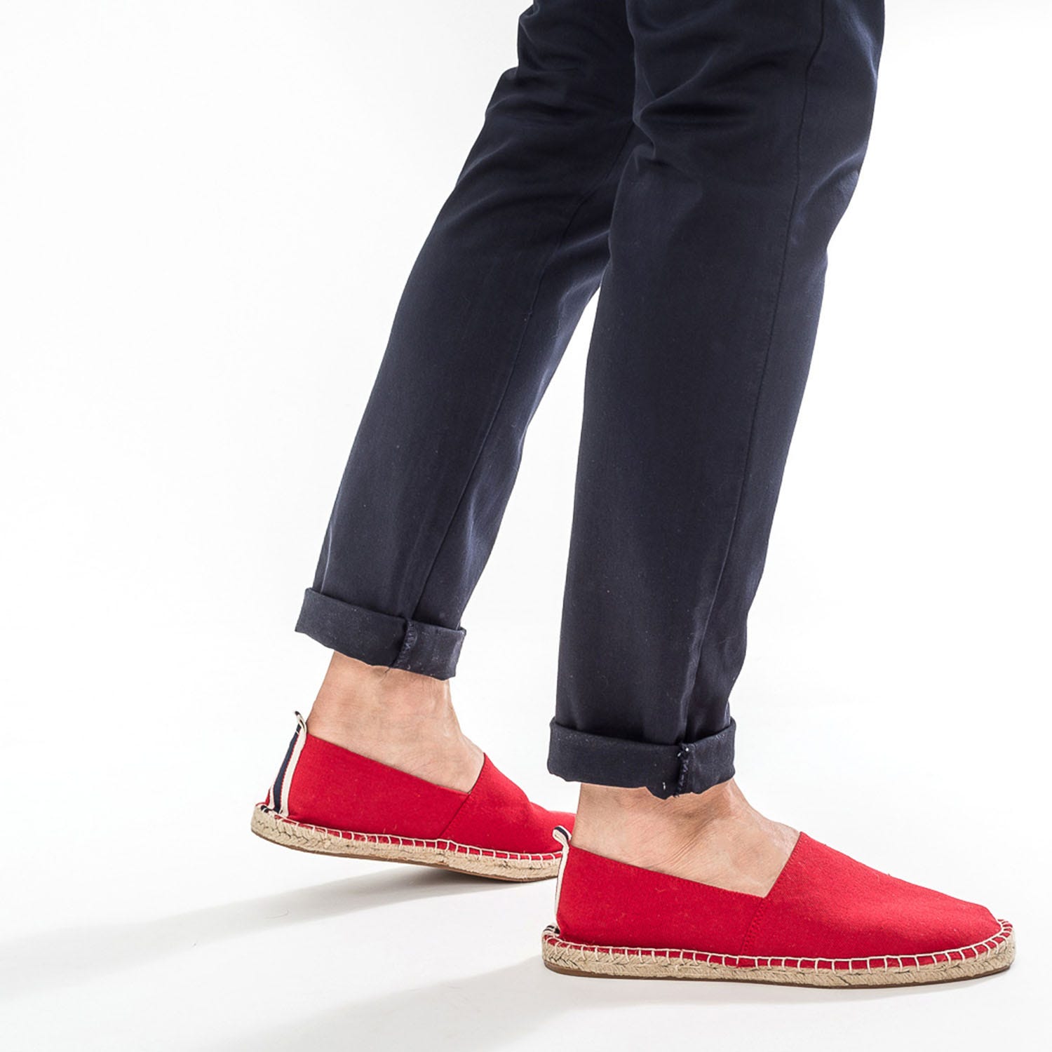 Espadrille rouge en toile
