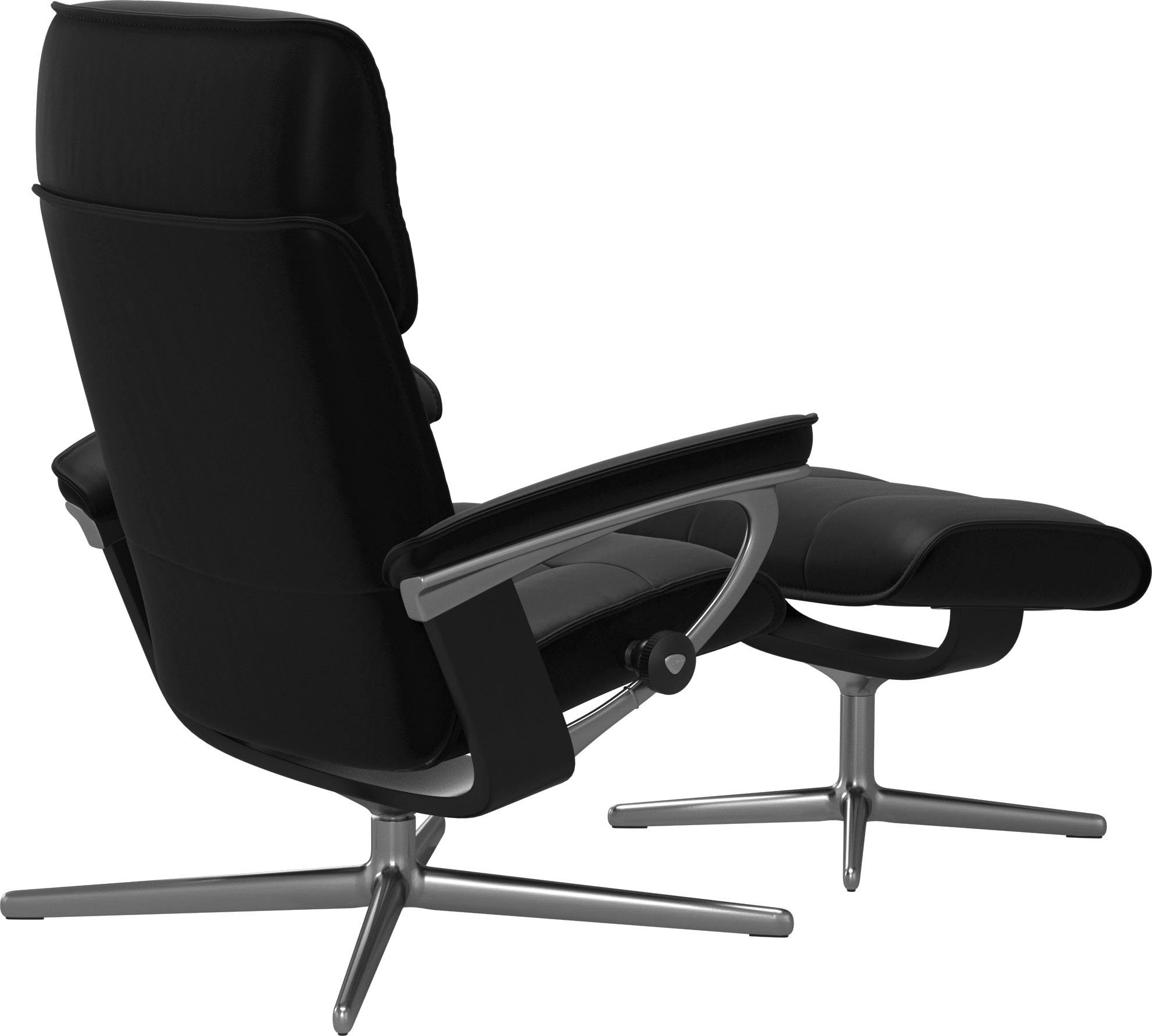 Stressless® Relaxsessel Admiral, mit Cross Base, Größe M & L, Holzakzent Schwarz