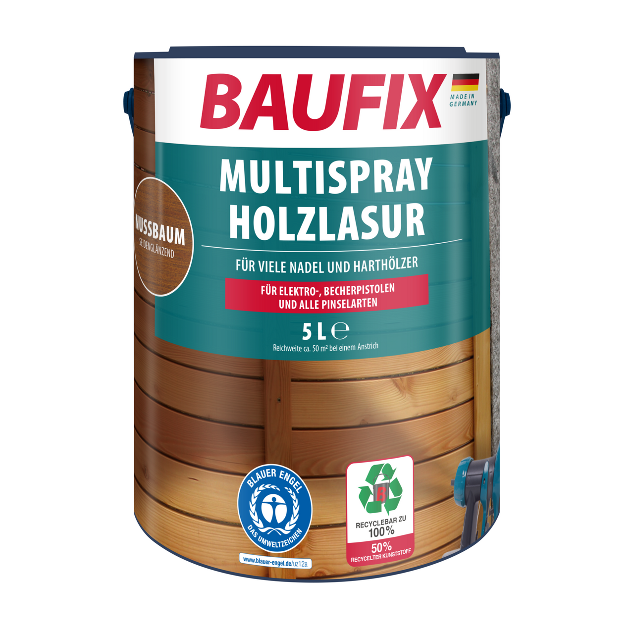 Baufix Multispray-Holzlasur nussbaum