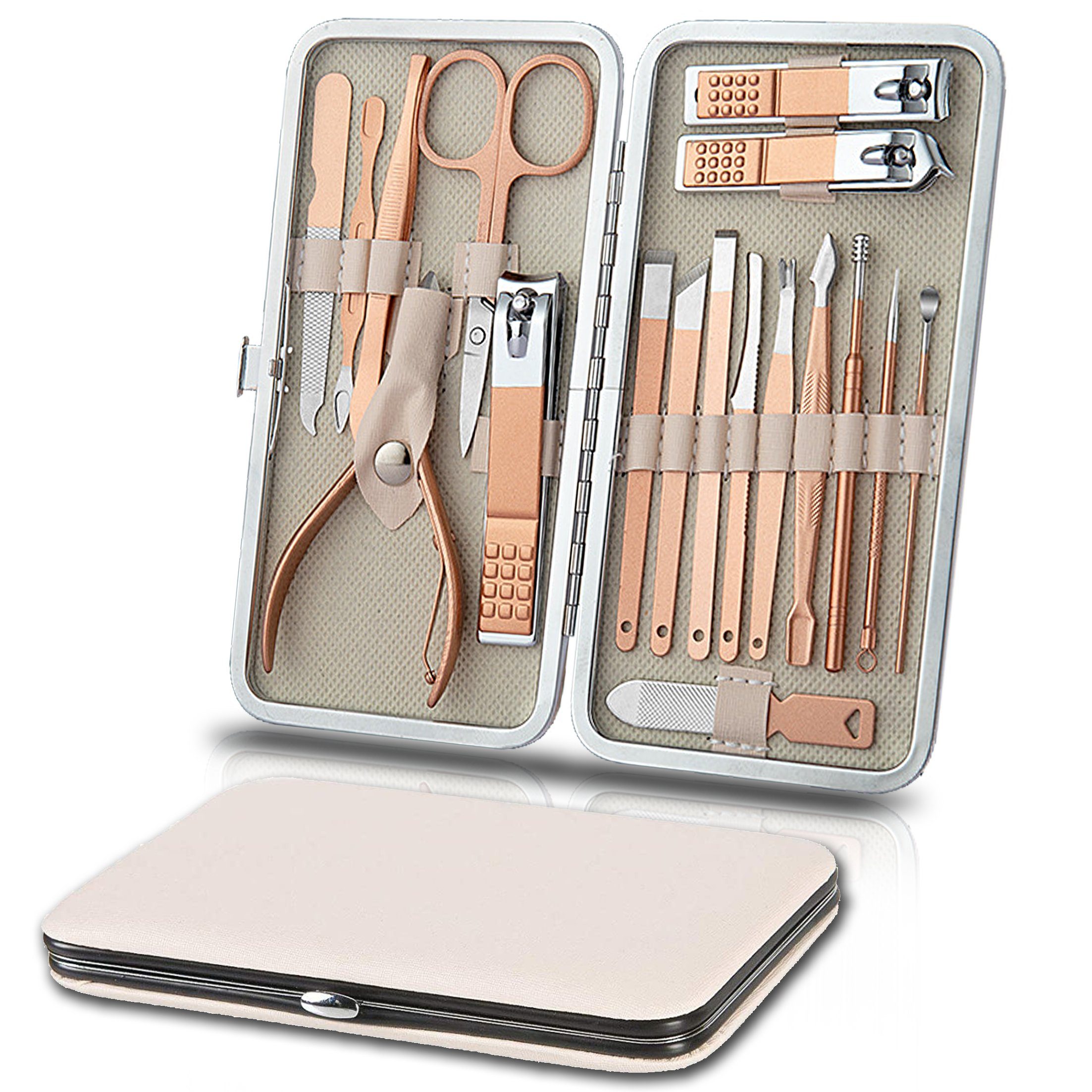 Scheiffy Maniküre-Pediküre-Set Nagelknipser-Sets, Maniküre und Pediküre-Werkzeuge, Nagelsets,18 Stück