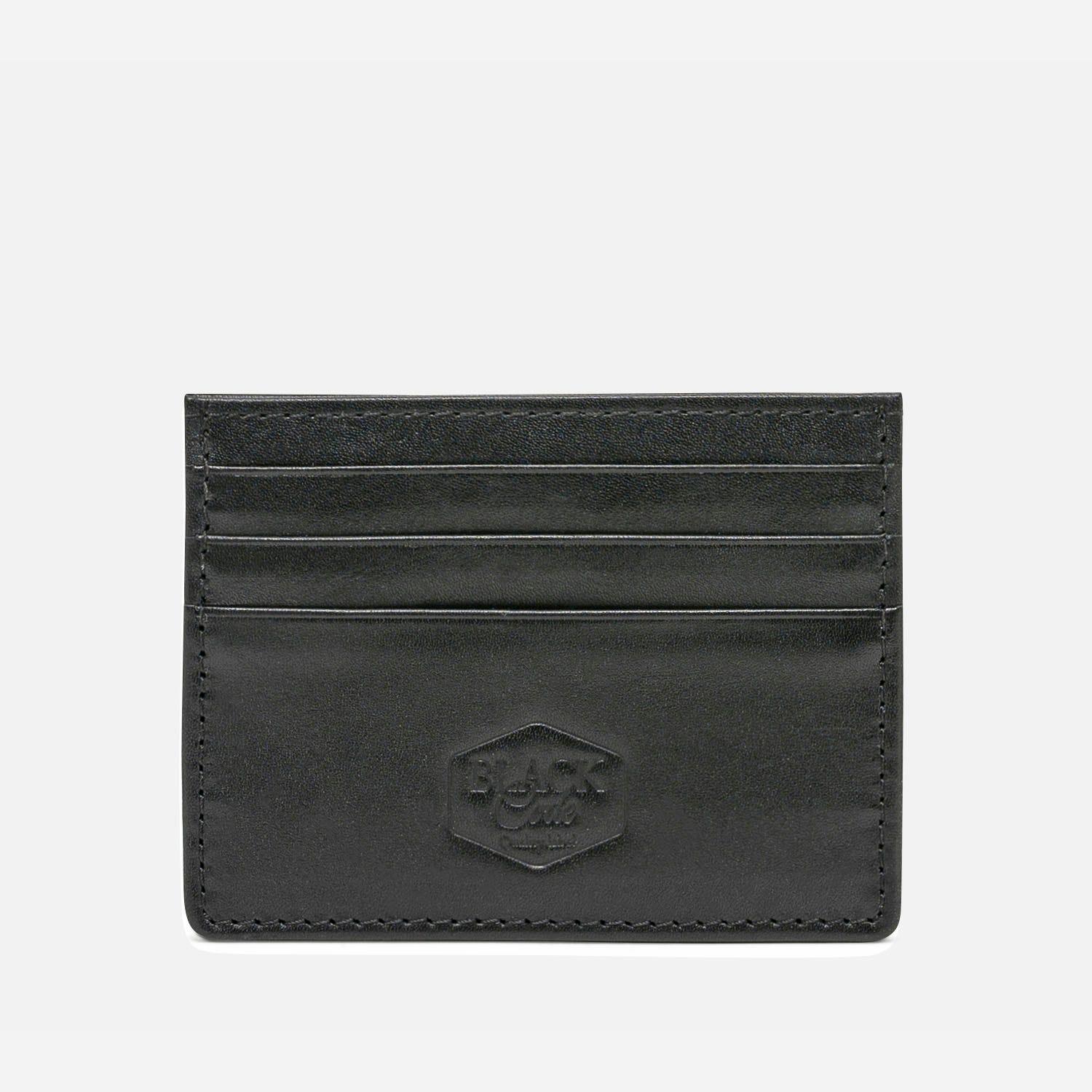 Porte-carte noir en cuir