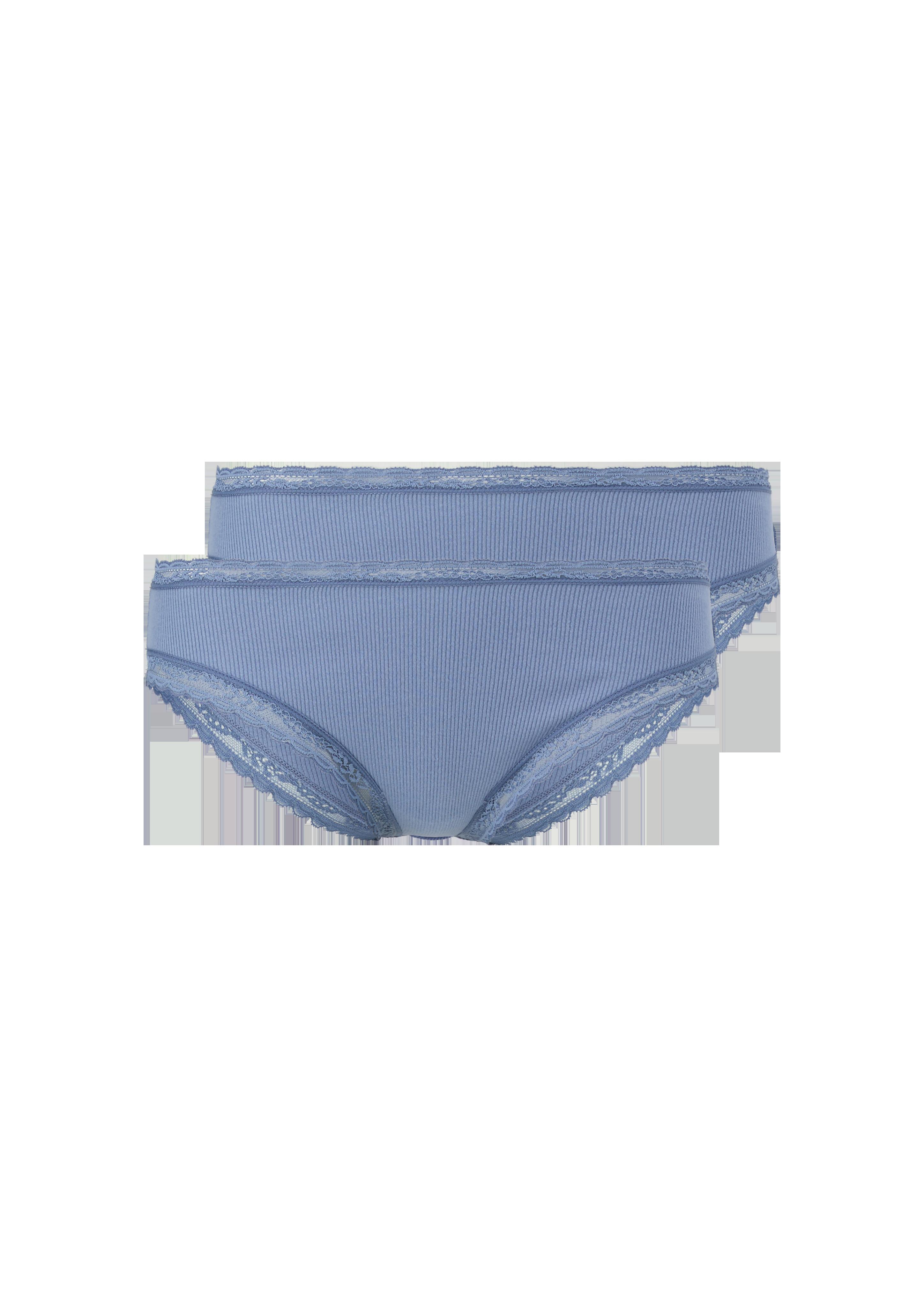 Doppelpack Slips mit Spitzen-Details  6008091-5200