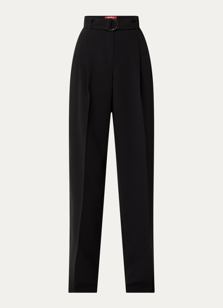 MaxMara Latina high waist straight fit trousers with side pockets