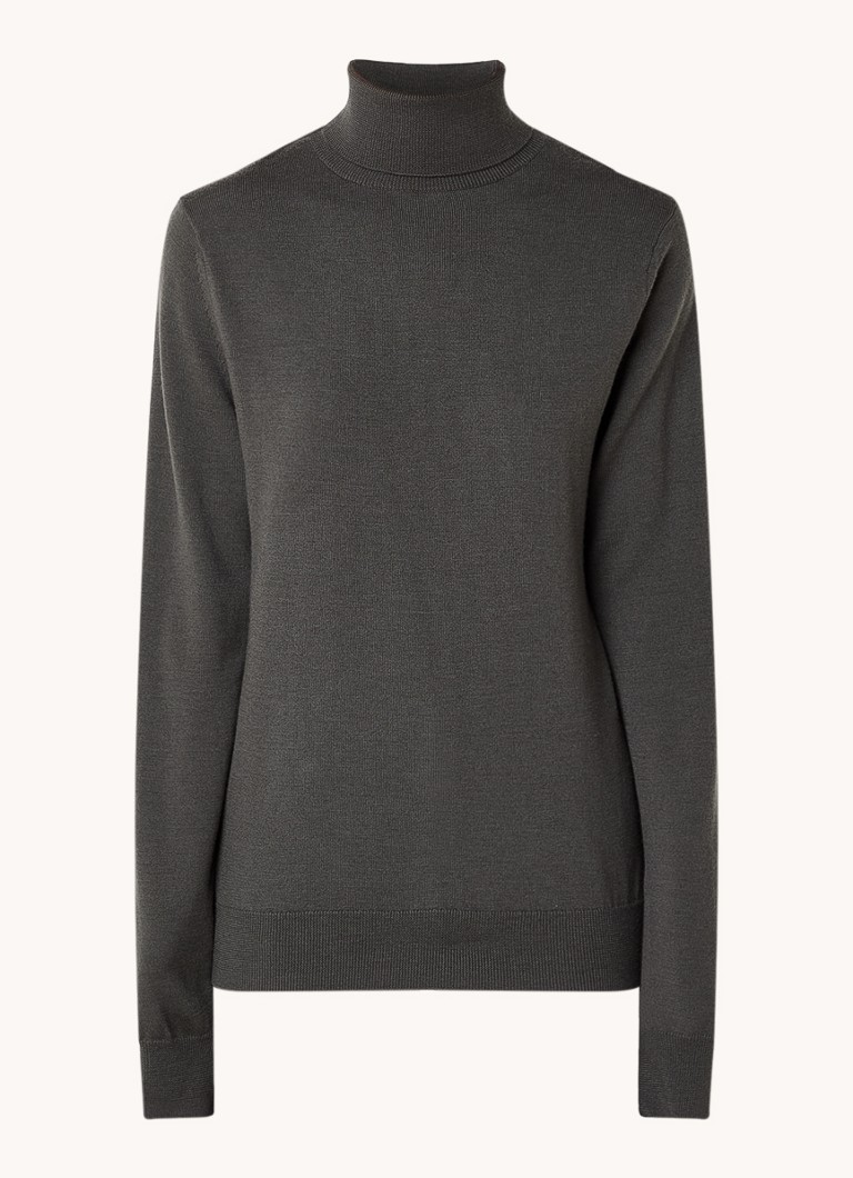 Frankie Shop Eve finstrikket polokragegenser laget av merinoull