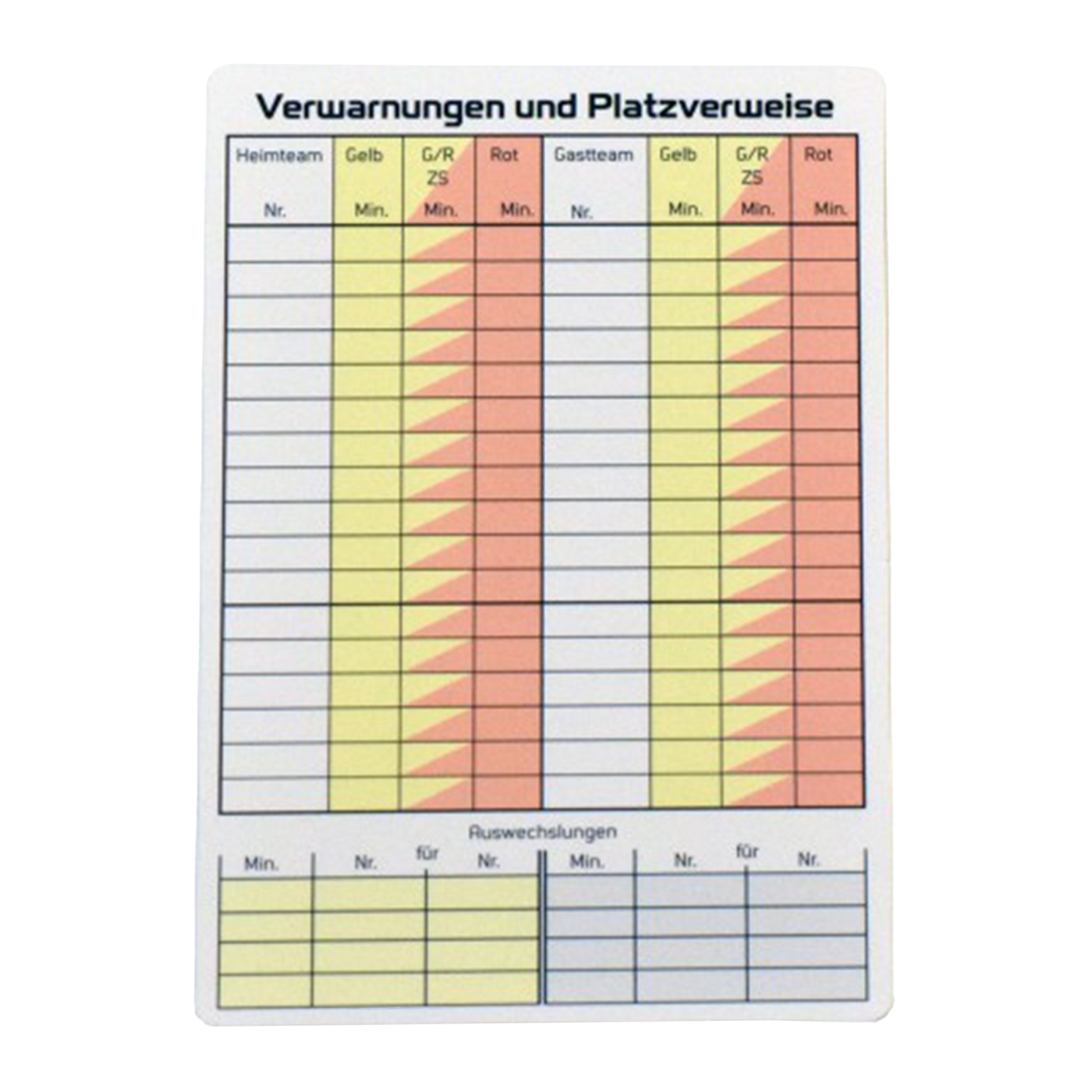 Cawila Spielnotizkarten Fußball 50er Set Weiss