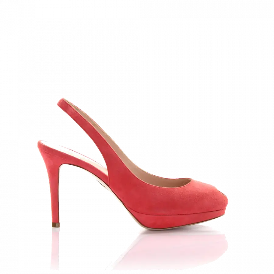 Unützer - Riemchensandalen Veloursleder coralle - pink