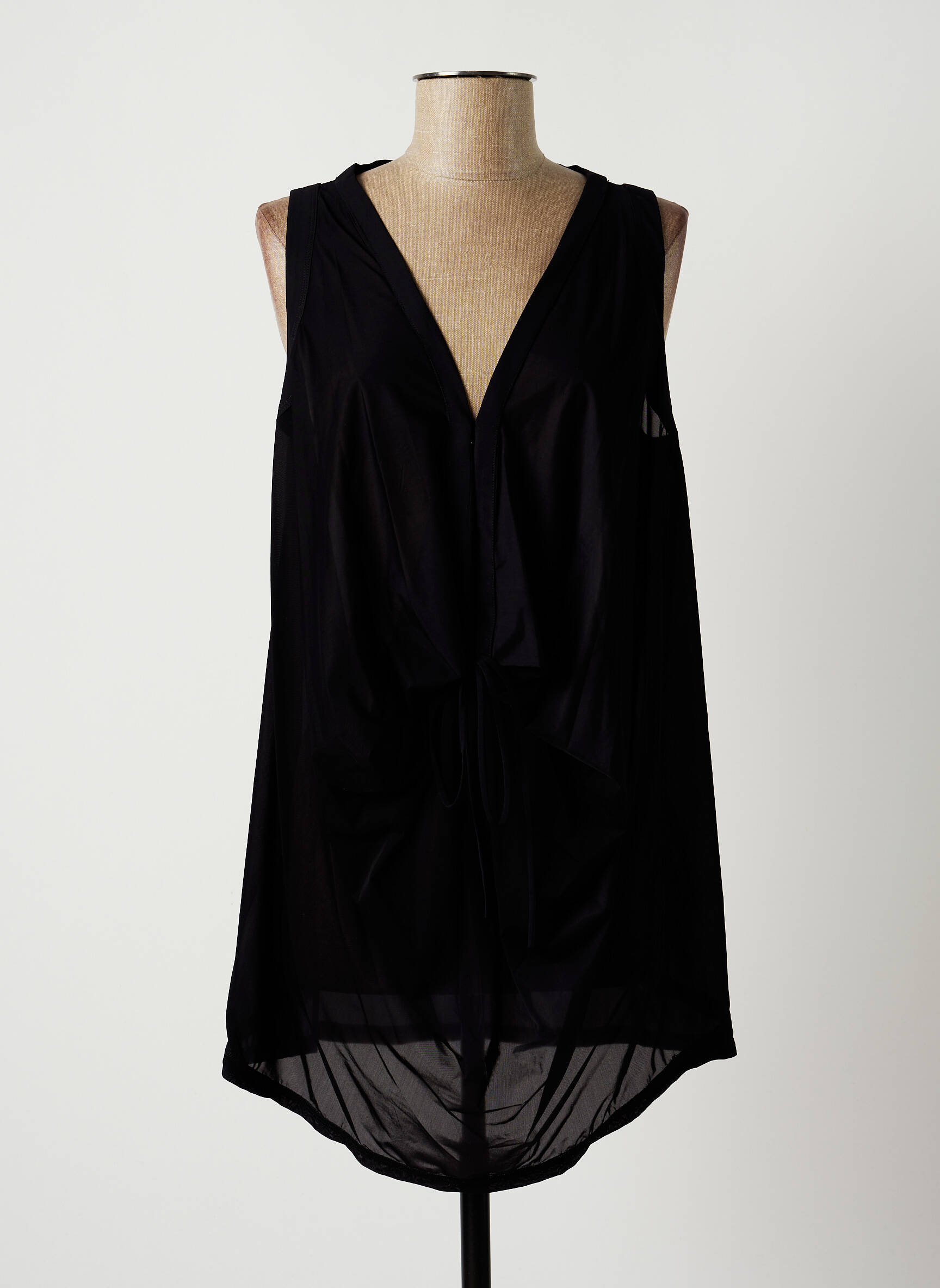 Lauren Vidal Tuniquesansmanche Femme couleur noir