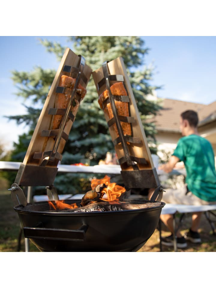 relaxdays 2er Set: Flammlachsbretter in Natur günstig kaufen onesize