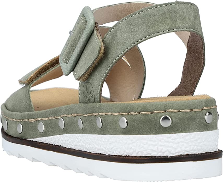 RIEKER Klassische Sandalen khaki FSK Damen Sandalen