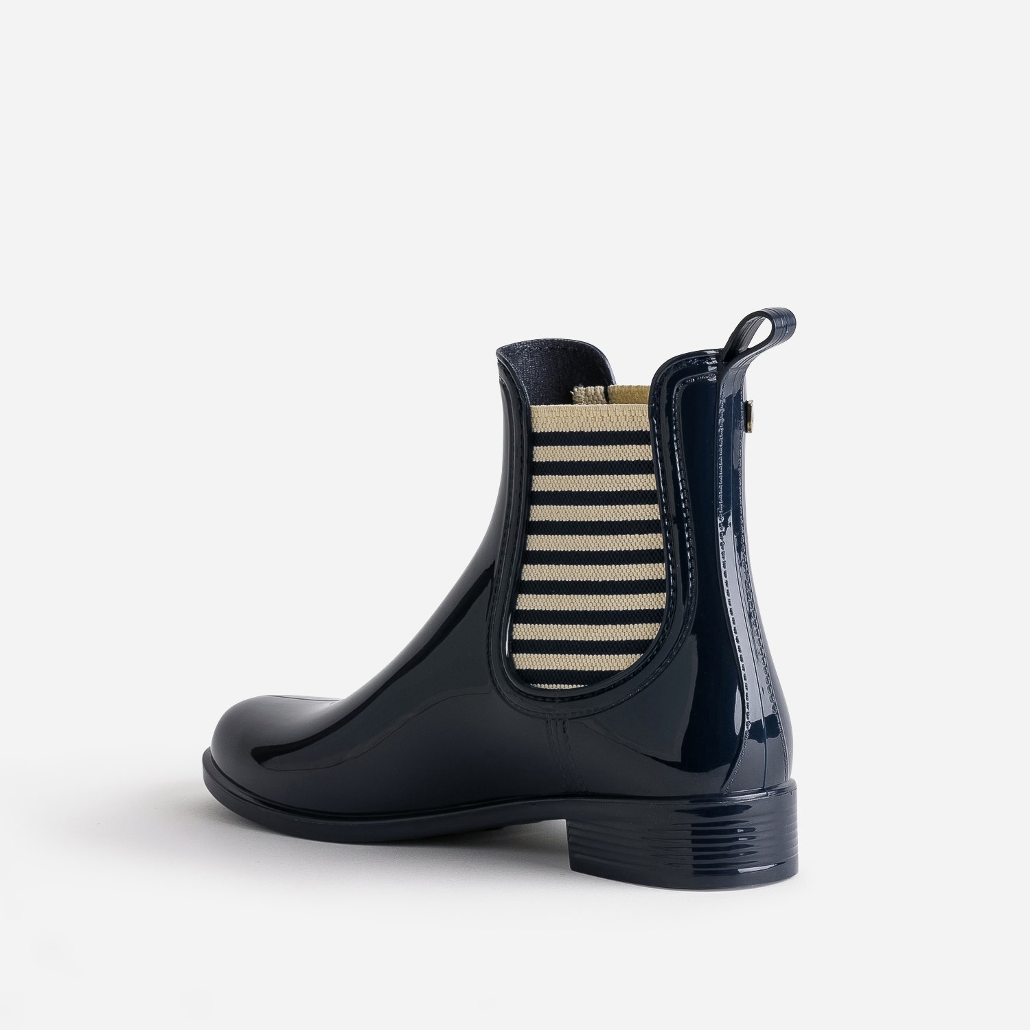 Chelsea boots de pluie IGOR marine élastiques rayés
