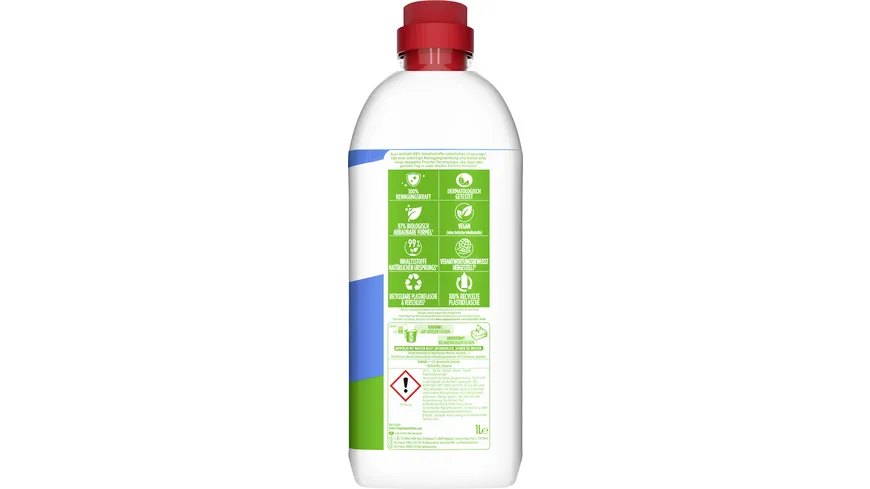 Ajax Allzweckreiniger Frischeduft - Multi-Oberflächen Bodenreiniger, Formel 93% biologisch abbaubar 1 l