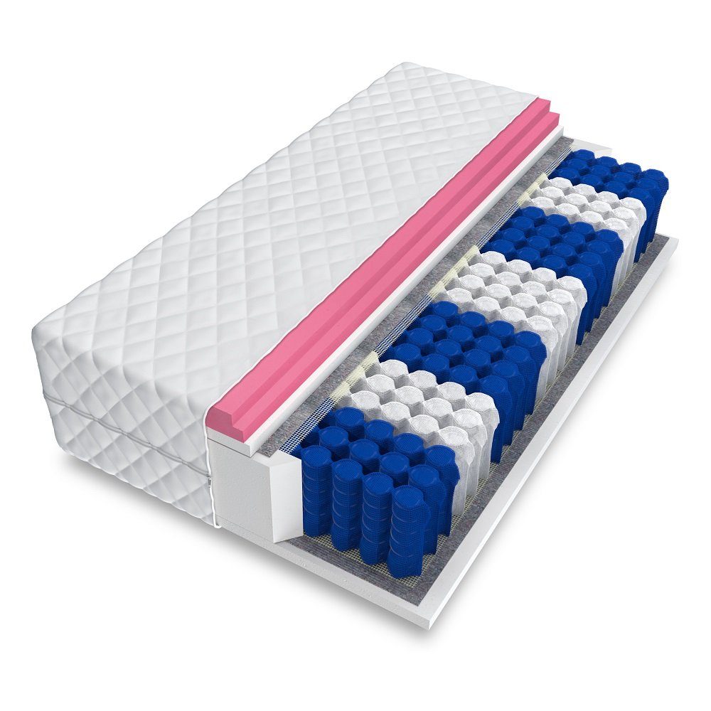 Taschenfederkernmatratze MEMORYDUO, FDM, 27 cm hoch, (1), Wendematratze, 7 Zonen, H2/H3