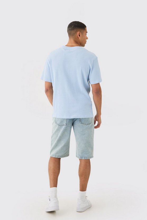 T-Shirt in Waffeloptik
