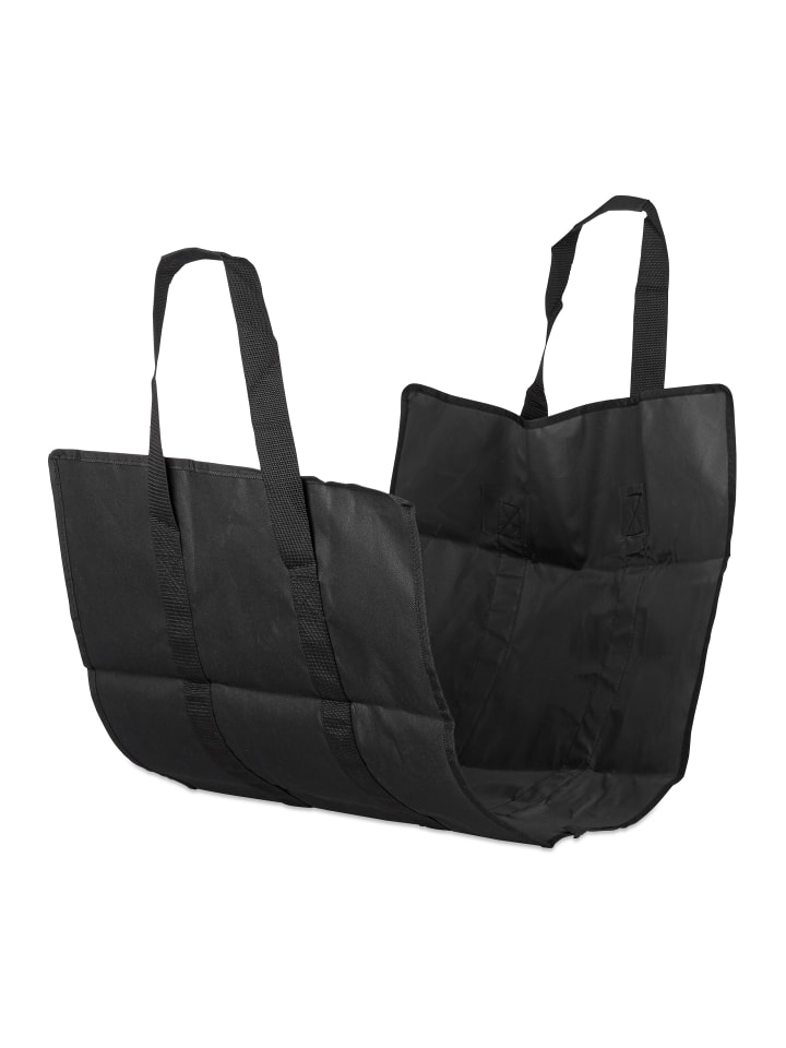 relaxdays Kaminholztasche in Schwarz günstig kaufen onesize