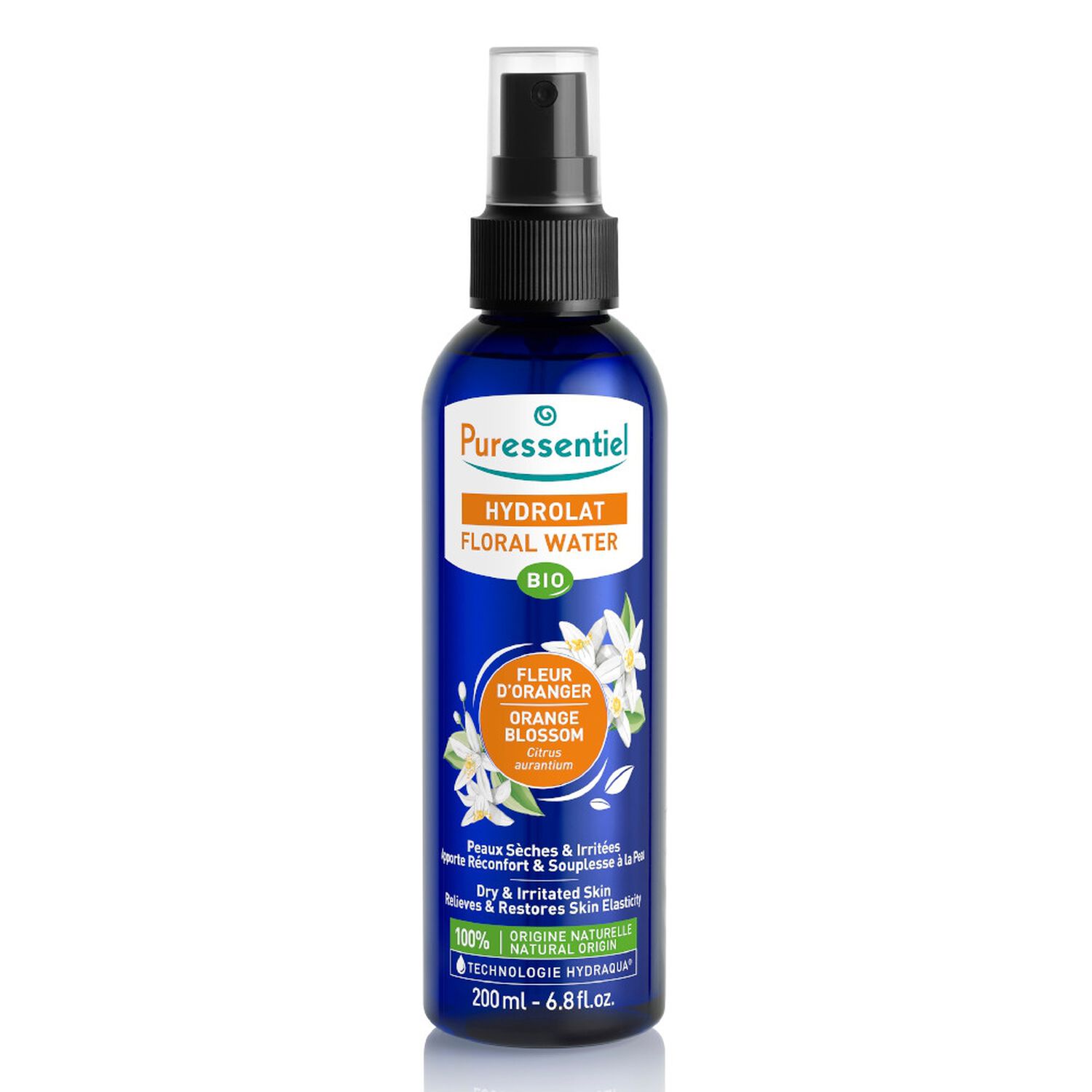 Puressentiel Hydrolat de Fleur d'Oranger BIO Peaux Sèches & Irritées 200 ml