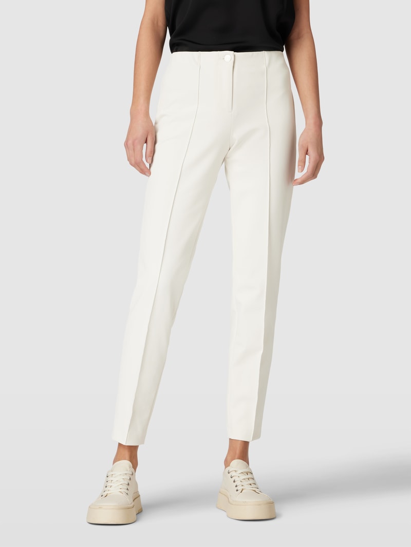 Bundfaltenhose in verkürzter Passform Modell 'ROS' in beige