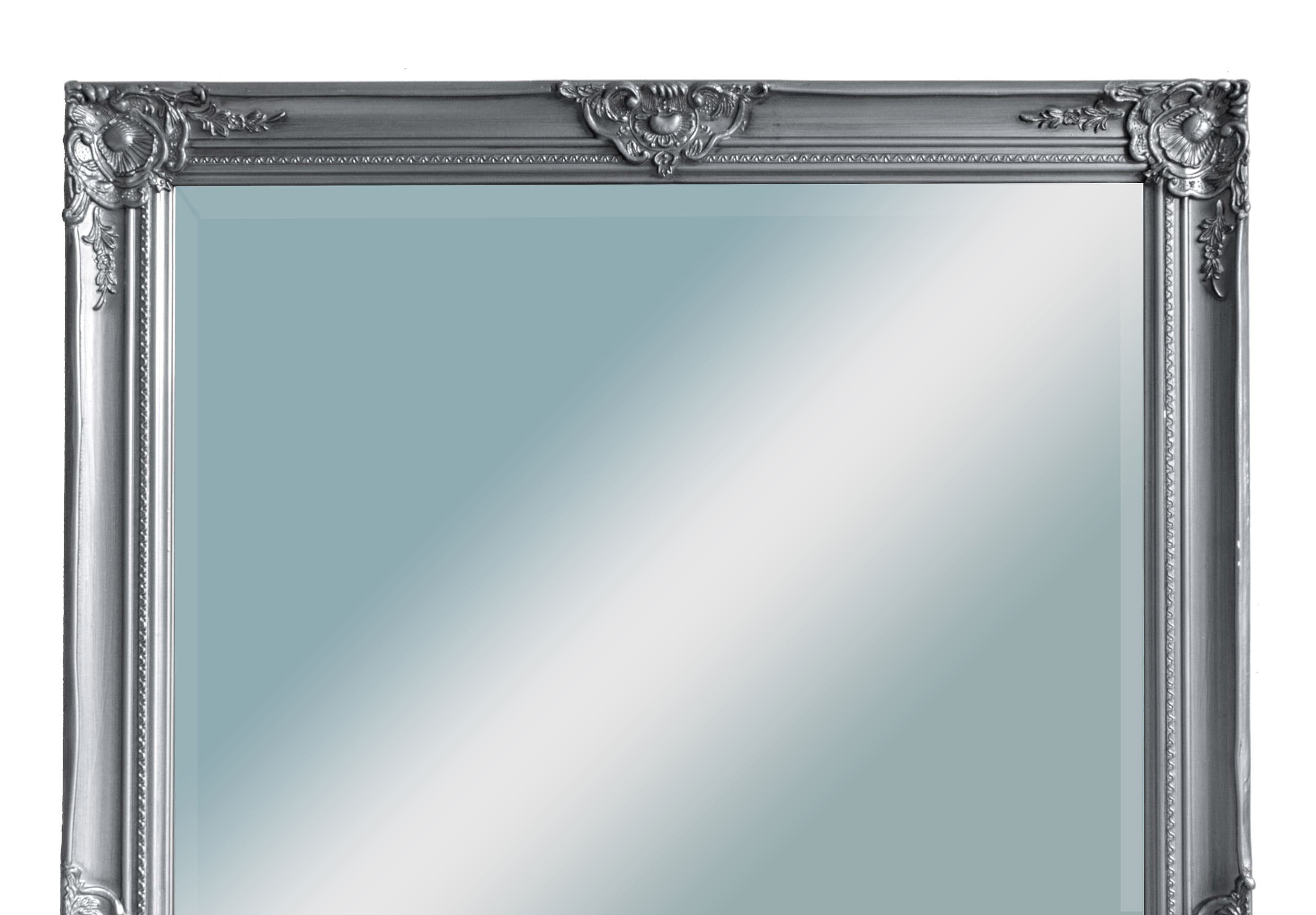 LC Home Wandspiegel LC Home Wandspiegel Barock silber ca. 180 x 80 cm m. Facettenschliff Antik- Stil, vormontierte Aufhängung