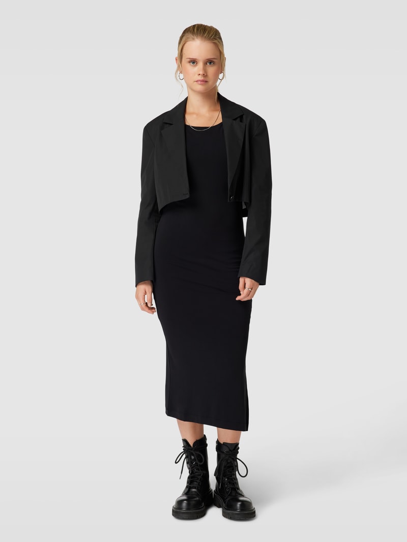 Midikleid mit Cut-Out am Rücken in black