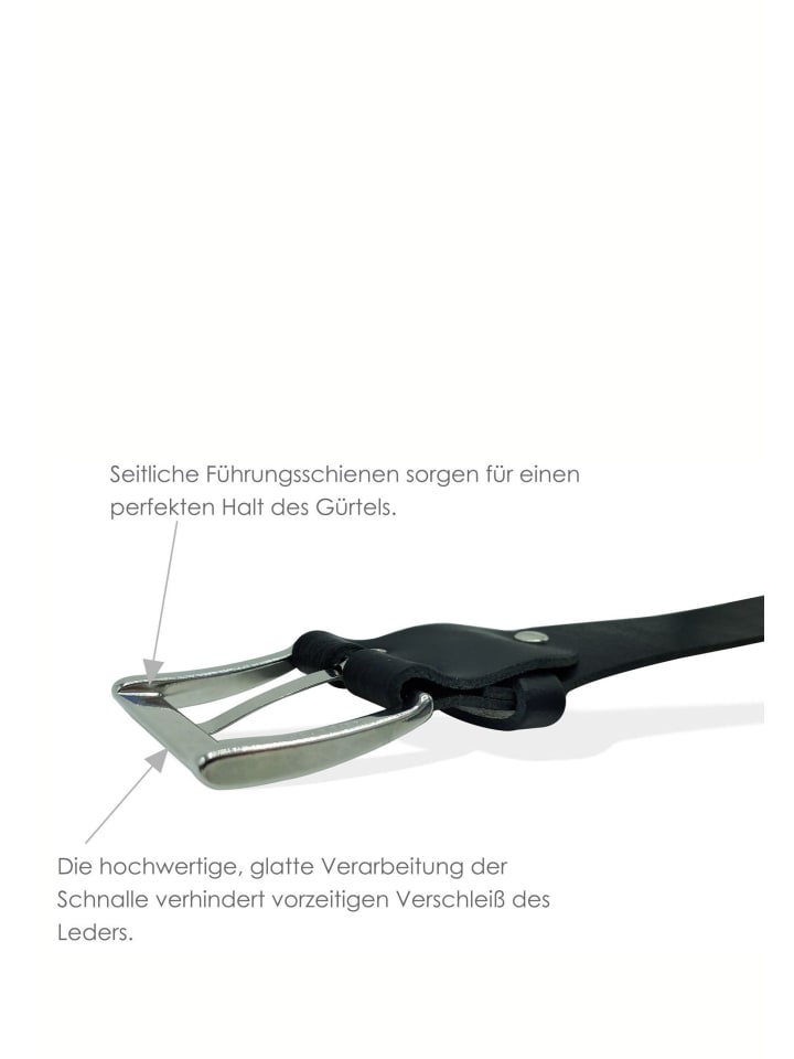FRONHOFER Ledergürtel kürzbar in Schwarz günstig kaufen