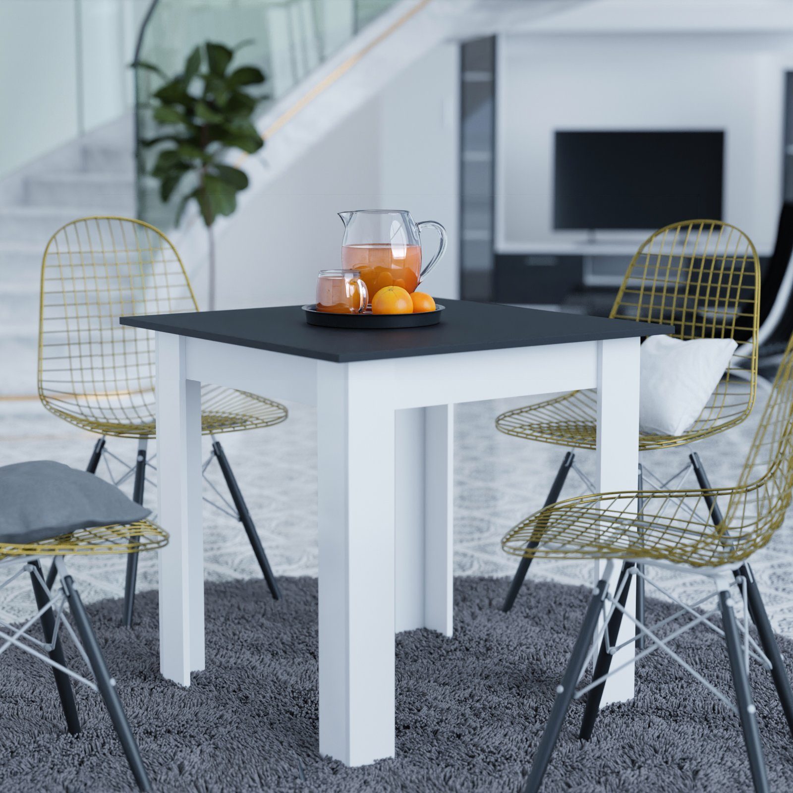 MIADOMODO Esstisch Esstisch - Quadratisch, 80x80x76,5cm, für 4 Personen, MDF, Farbwahl