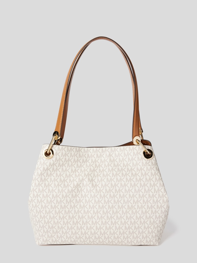 Handtasche mit Logo-Muster in offwhite