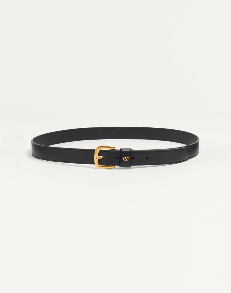 VLogo Signature Bælte i Skinnende Kalveskind 25mm