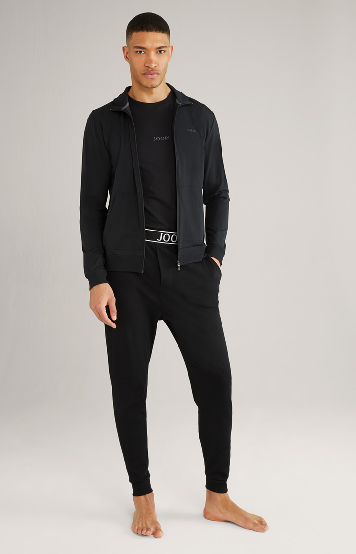 Loungewear Sweatjacke in Schwarz