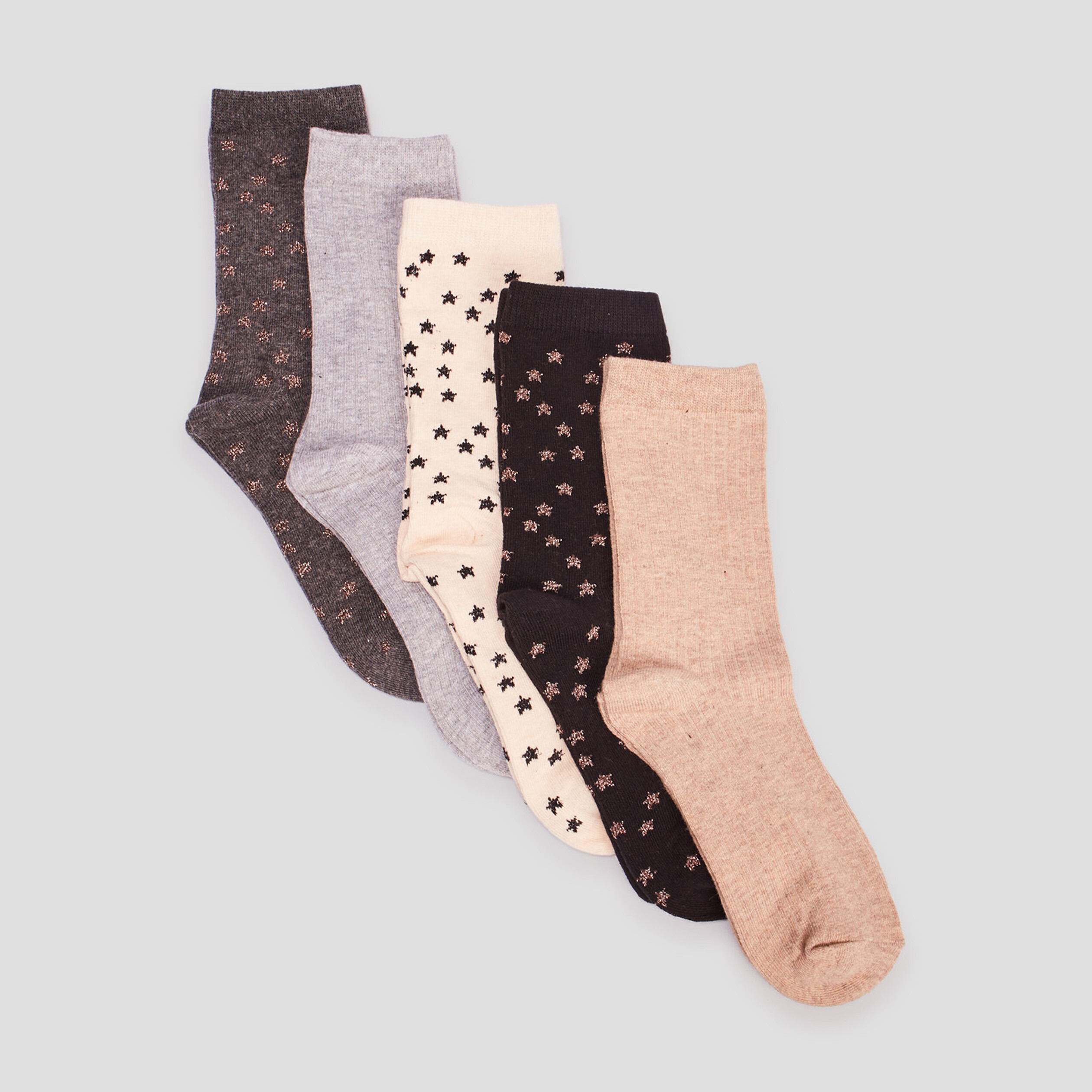 Lot 5 paires chaussettes multicolore femme | La Halle