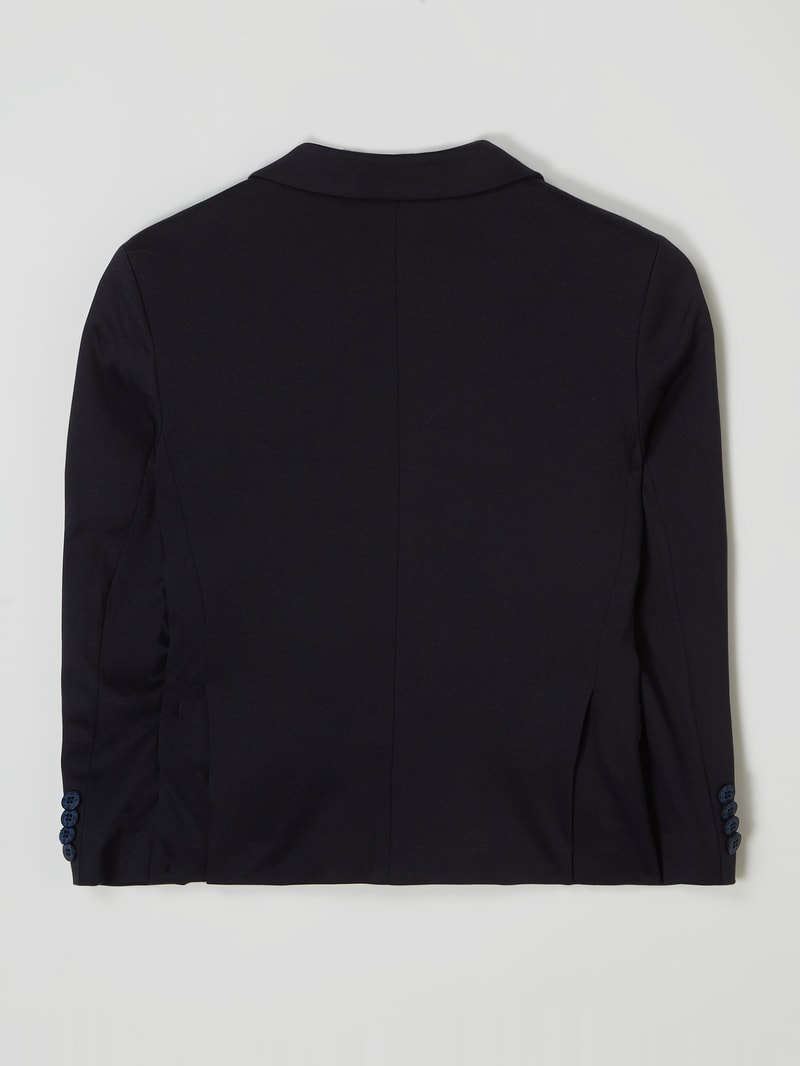 Slim Fit 2-Knopf-Sakko mit Stretch-Anteil in marineblau