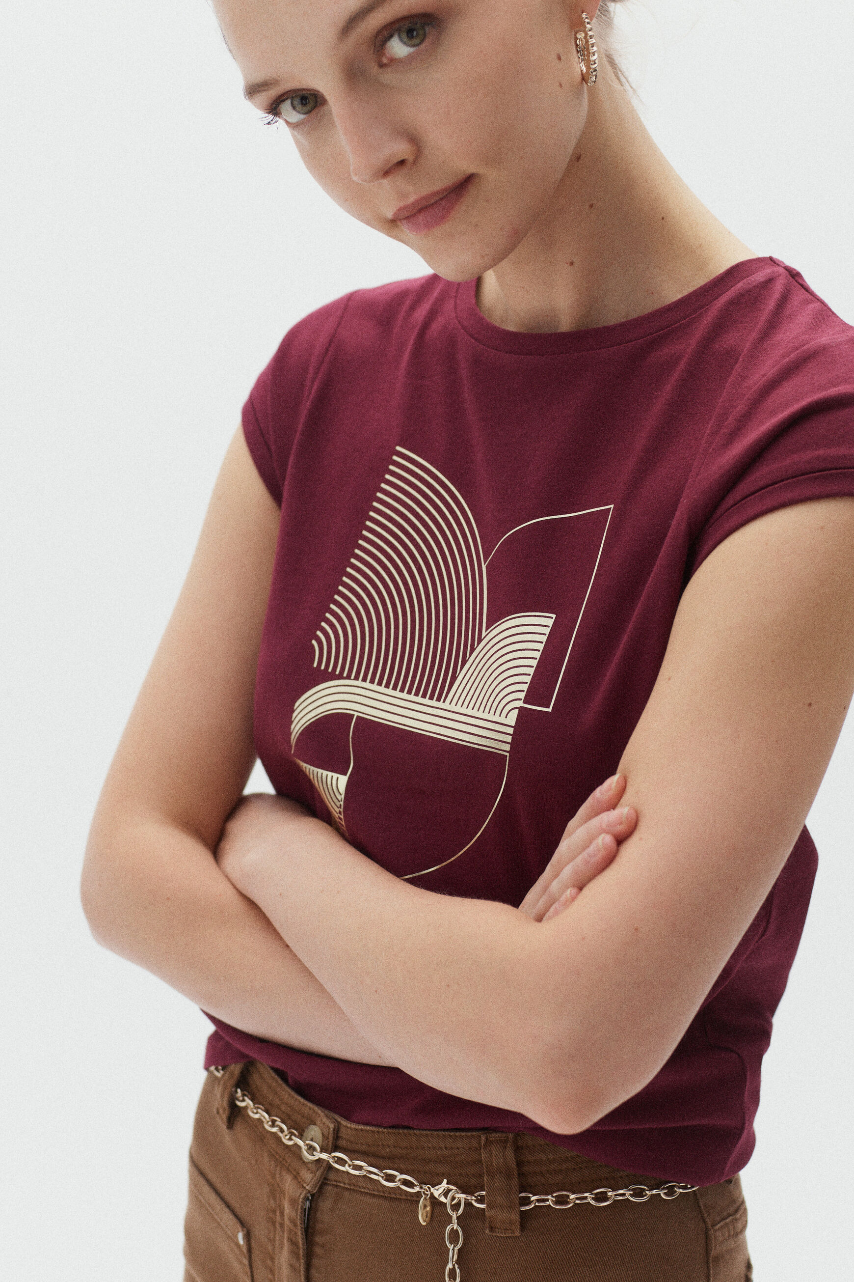 t-shirt suzy bordeaux femme