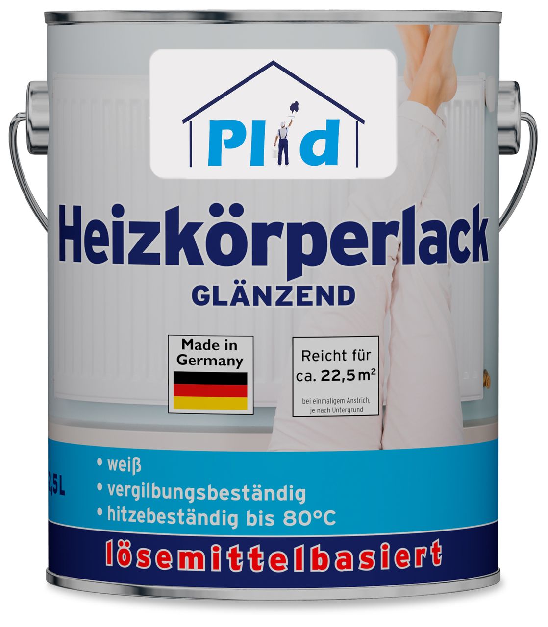 Plid Premium Heizkörperlack LH Thermolack weiß Glänzend Weiß
