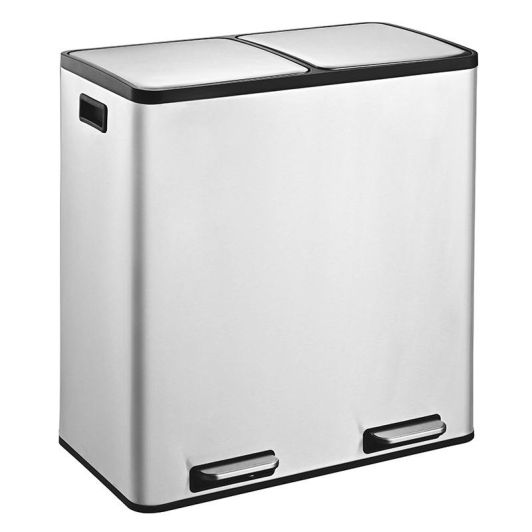 Poubelle VALBERG en acier inoxydable 2x30L