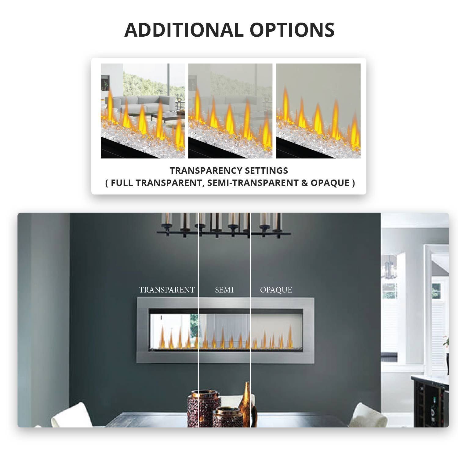 Napoleon Elektrokamin Clearion Elite 50 Wandkamin 127cm, Fernbedienung, Wandmontage